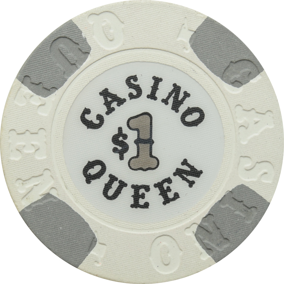 Casino Queen E St. Louis Illinois $1 Chip Grey Inserts