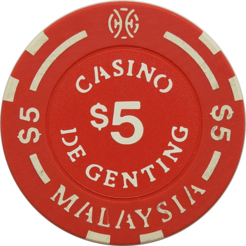 Casino de Genting $5 Chip Genting Highlands Malaysia