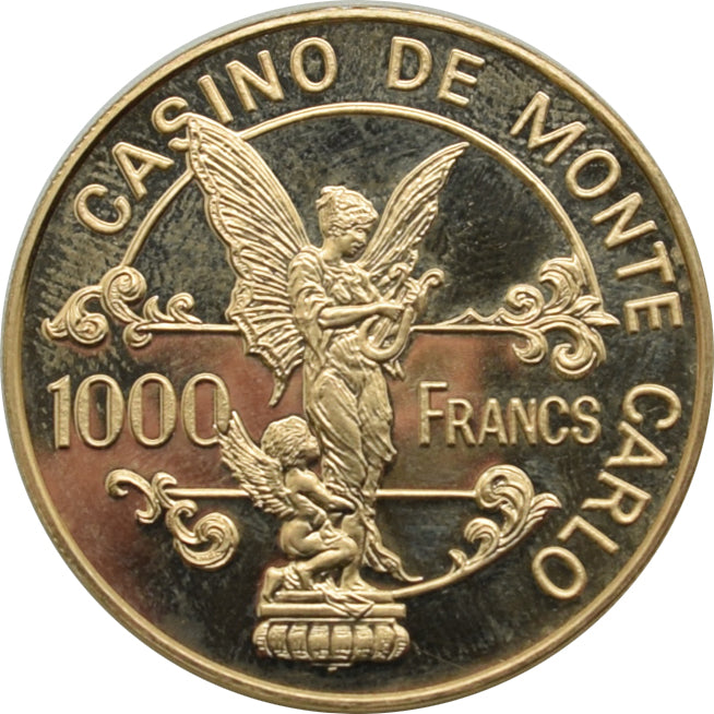 Casino de Monte Carlo 1000 Francs Gaming Token Gold 16.1 Gram Proof 1979