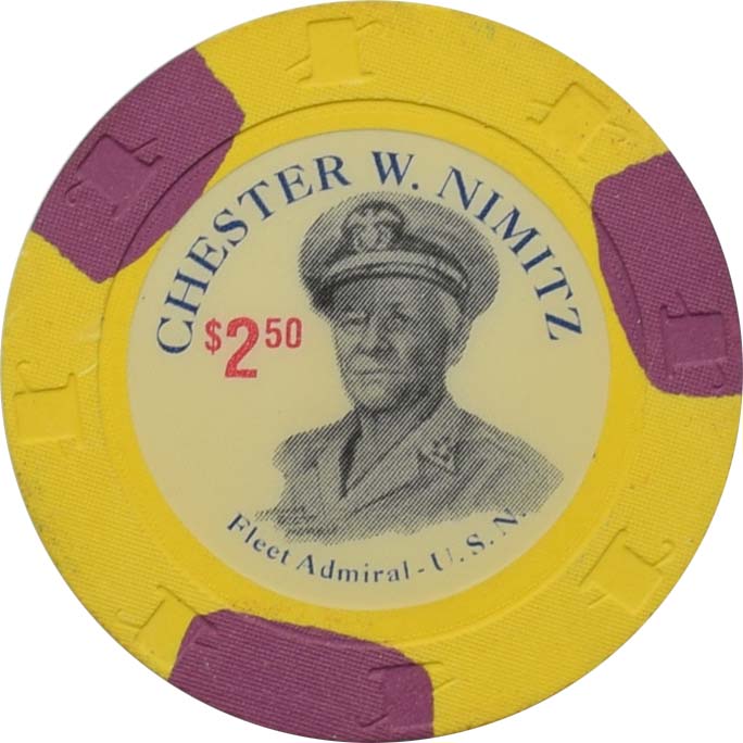 Paulson Generals $2.50 Chester W. Nimitz RHC Fantasy Chip