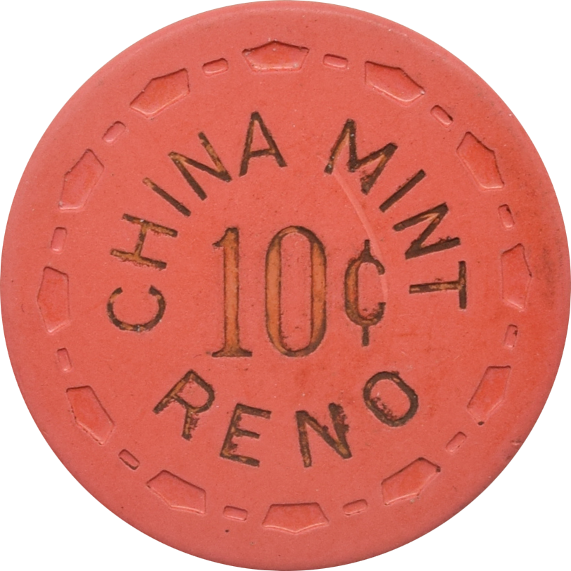 China Mint Casino Reno Nevada 10 Cent Chip 1960