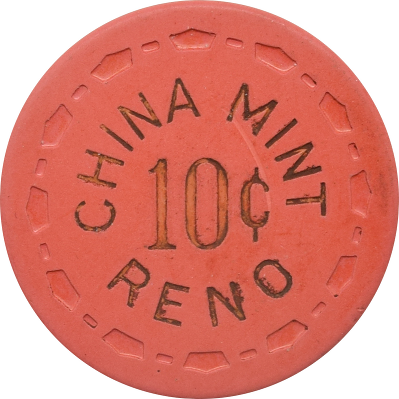 China Mint Casino Reno Nevada 10 Cent Chip 1960