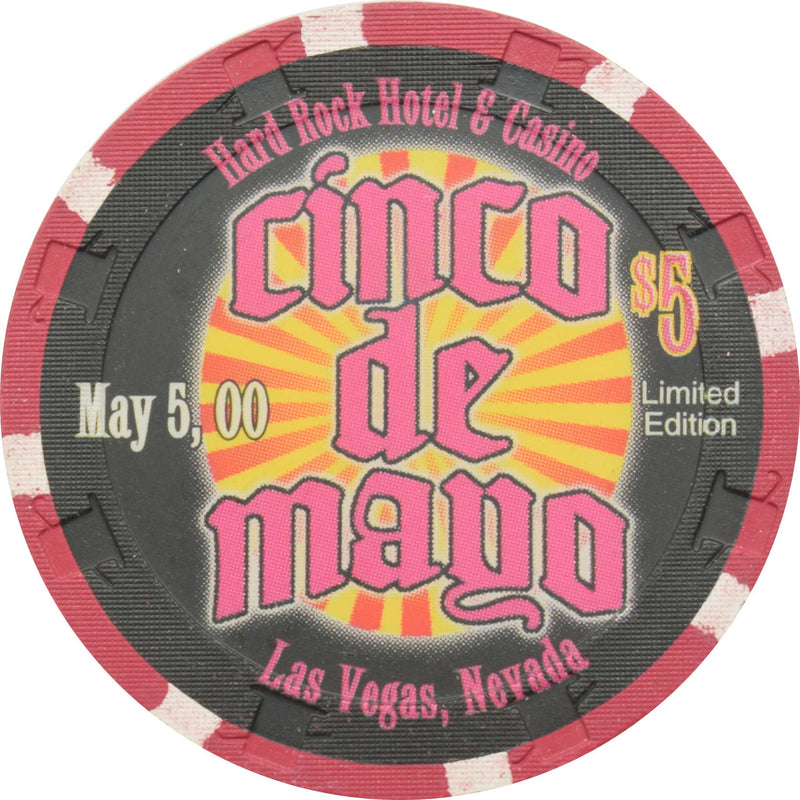 Hard Rock Casino Las Vegas Nevada $5 Cinco de Mayo Chip 2000