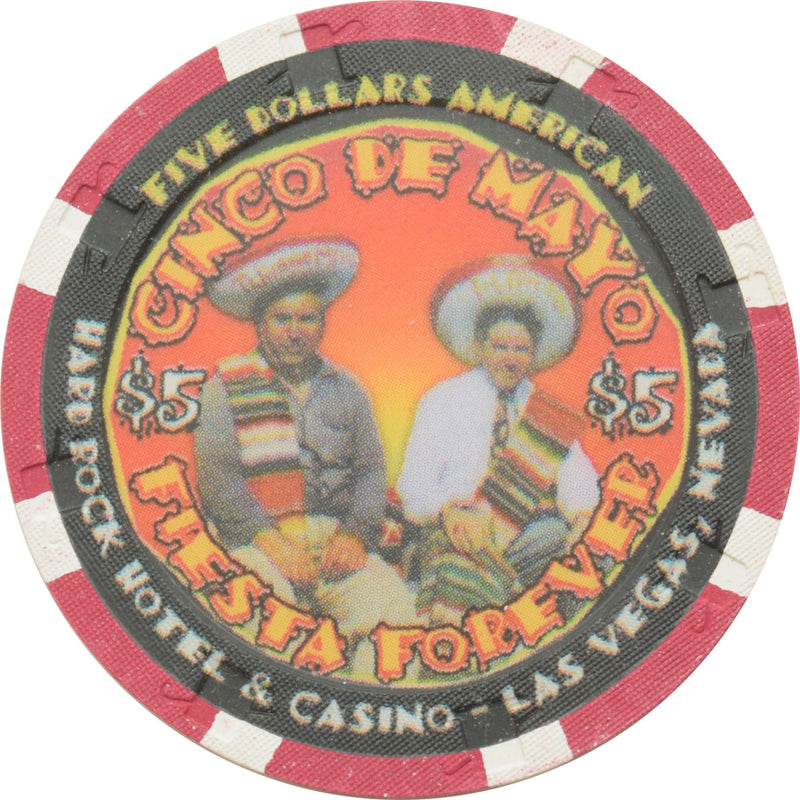 Hard Rock Casino Las Vegas Nevada $5 Cinco de Mayo Chip 2001