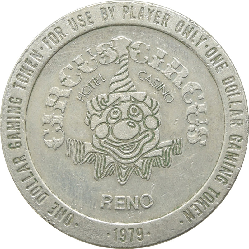 Circus Circus Casino Reno NV $1 Token 1979