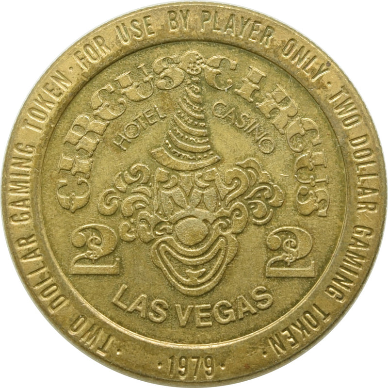 Circus Circus Casino Las Vegas NV $2 Token 1979