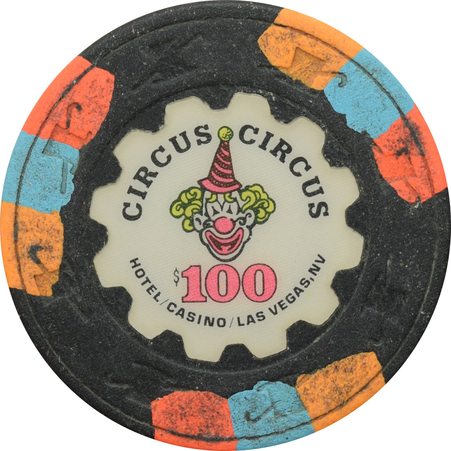 Circus Circus Casino Las Vegas Nevada $100 Chip 1990