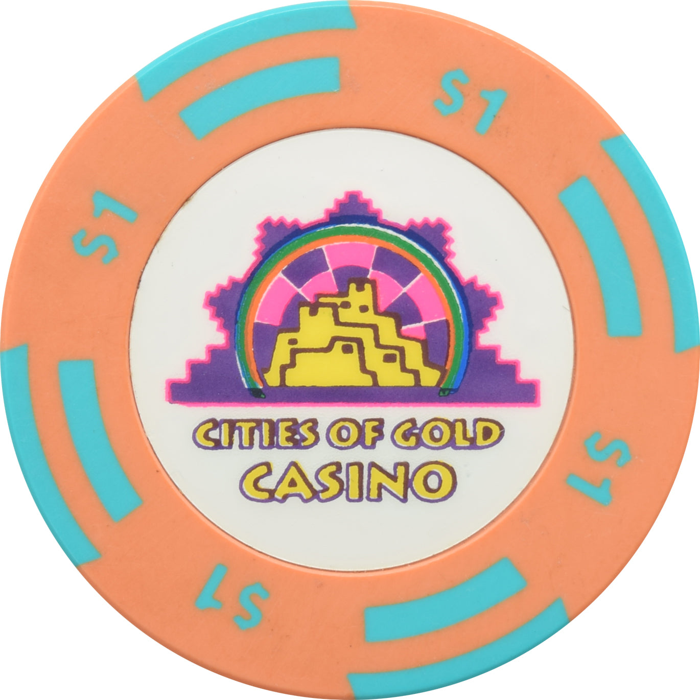 Cities Of Gold Casino Santa Fe NM $1 Chip