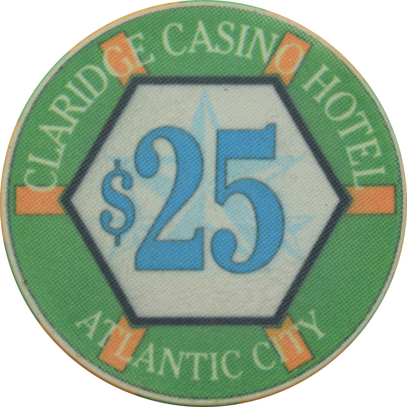 Claridge Casino Atlantic City New Jersey $25 Chip