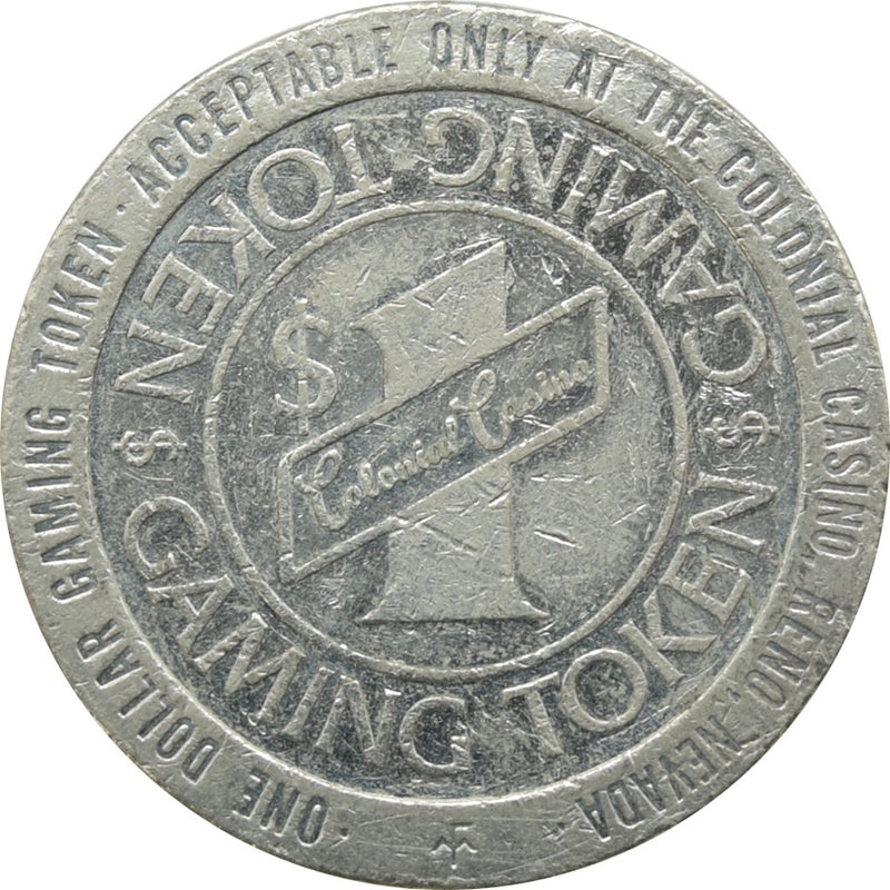 Colonial Casino Reno NV $1 Token 1980