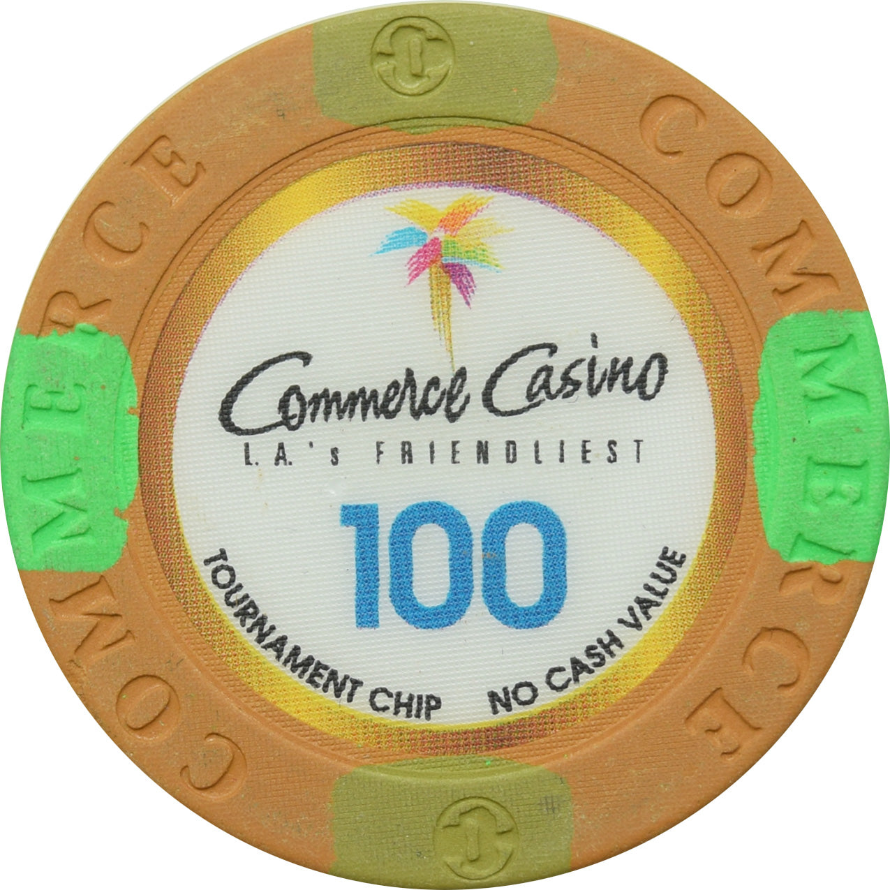 Commerce Casino Commerce CA $100 NCV Tournament Chip