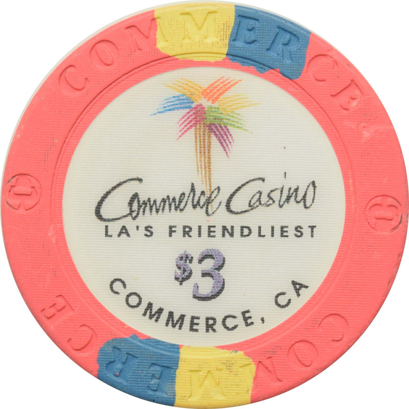 Commerce Hotel Casino Commerce California $3 Chip