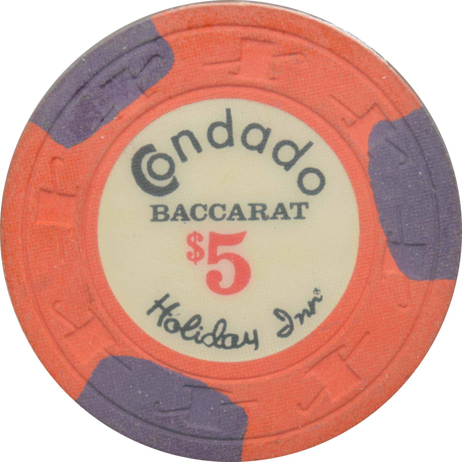 Condado Holiday Inn Casino San Juan Puerto Rico $5 Baccarat Chip