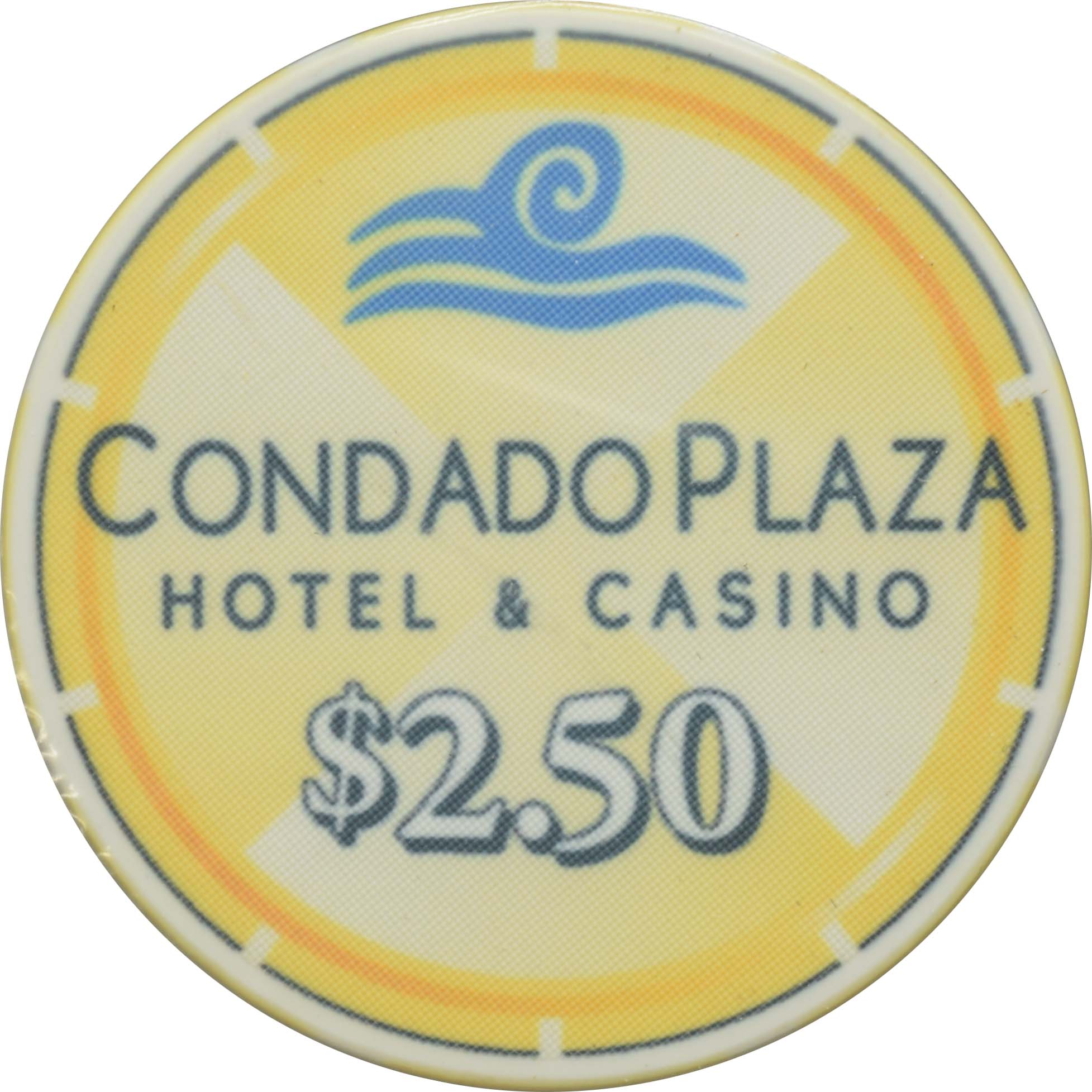 Condado Plaza Casino San Juan Puerto Rico $2.50 Ceramic Chip