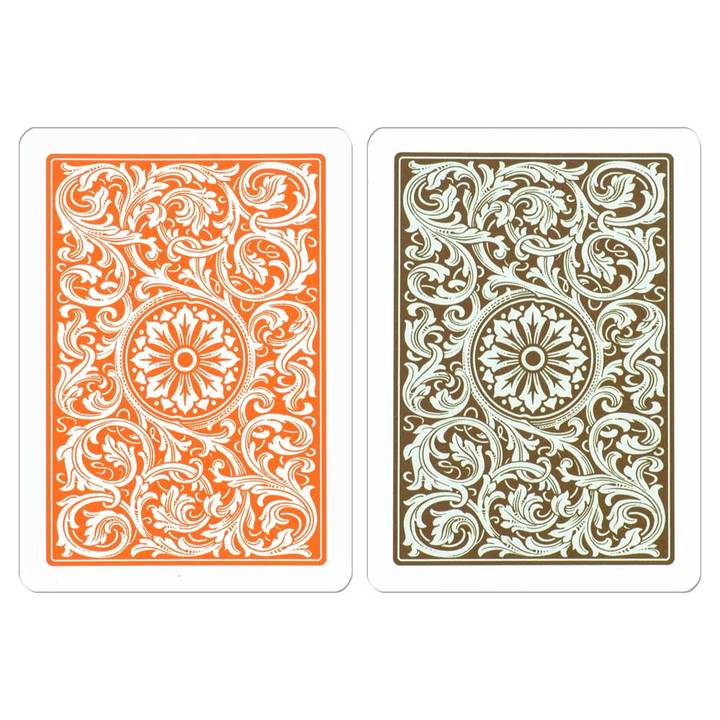 Copag 1546 Orange/Brown Poker Size 2 Deck Setup