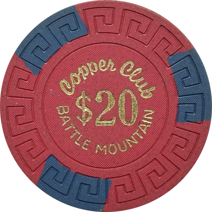 Copper Club Casino Battle Mountain Nevada $20 Chip 1968