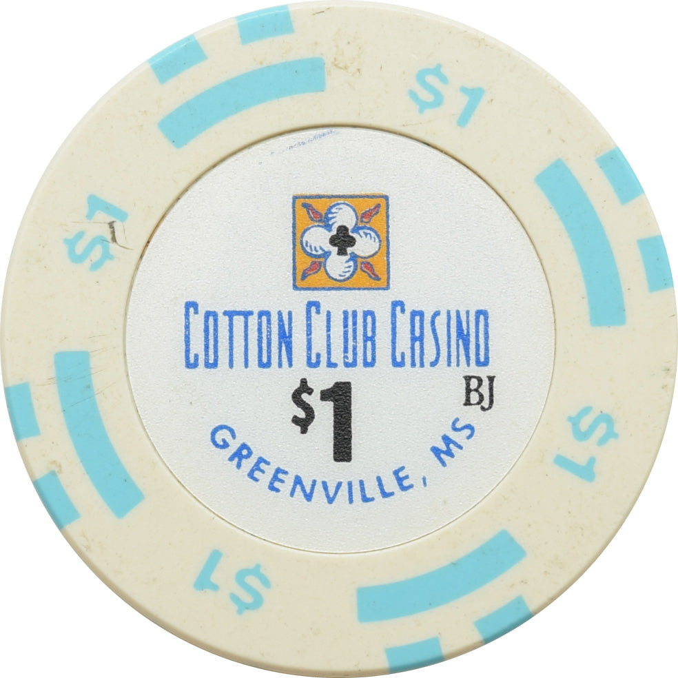 Cotton Club Casino Greenville Mississippi $1 Chip