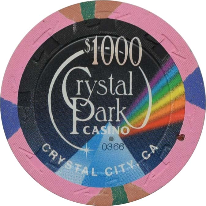 Crystal Park Casino Crystal City California $1000 43mm IHC Chip