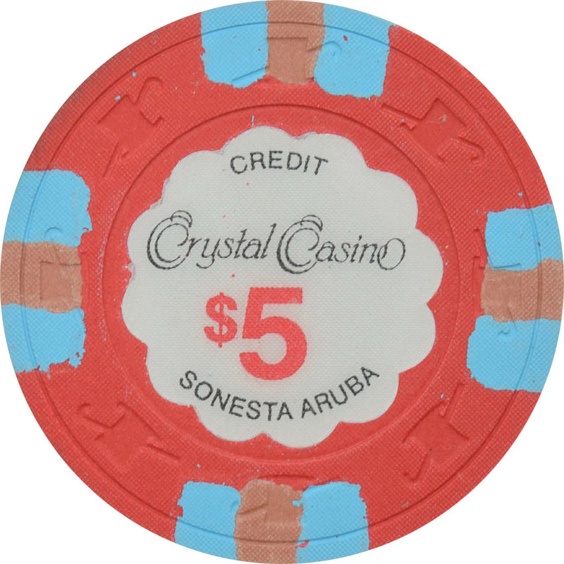 Crystal Casino (Renaissance) Oranjestad Aruba $5 Credit Chip