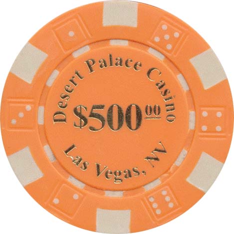 11.5gram Desert Palace Casino Poker Chip in various denominations Set of 25