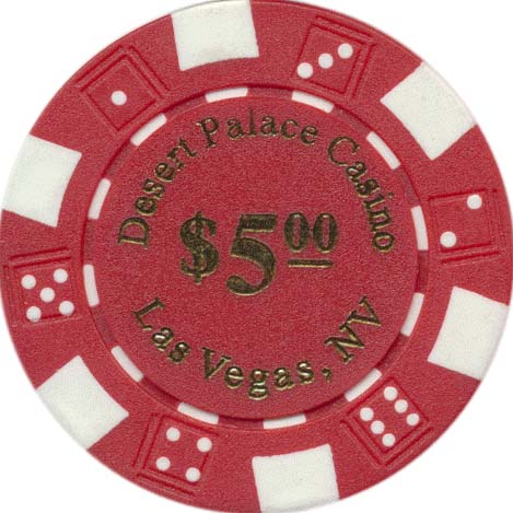 11.5gram Desert Palace Casino Poker Chip in various denominations Set of 25