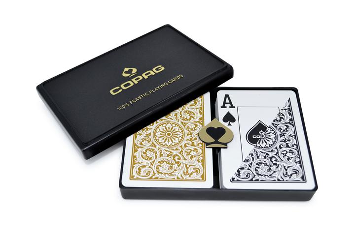 Copag 1546 Black/Gold Poker Size 2 Deck Setup