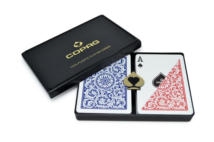 Copag 1546 Red/Blue Poker Size 2 Deck Setup