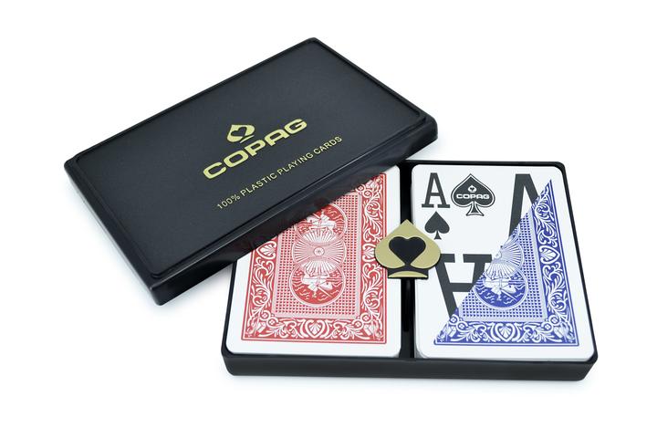 Copag Magnum Red/Blue Poker Size 2 Deck Setup