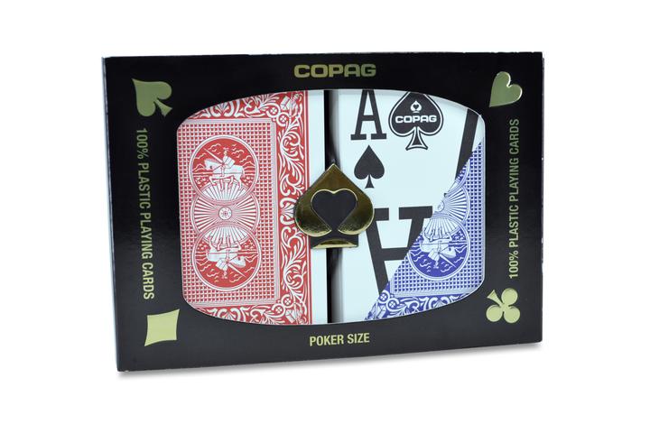 Copag Magnum Red/Blue Poker Size 2 Deck Setup