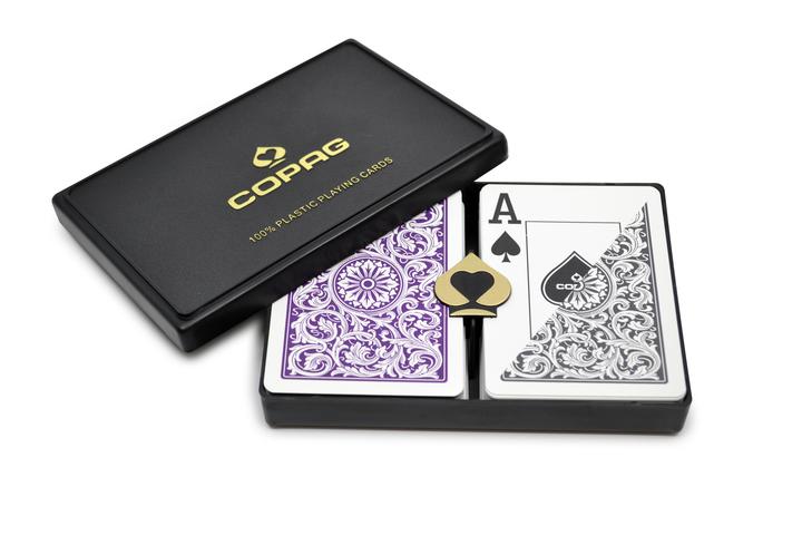 Copag 1546 Purple/Gray Poker Size 2 Deck Setup