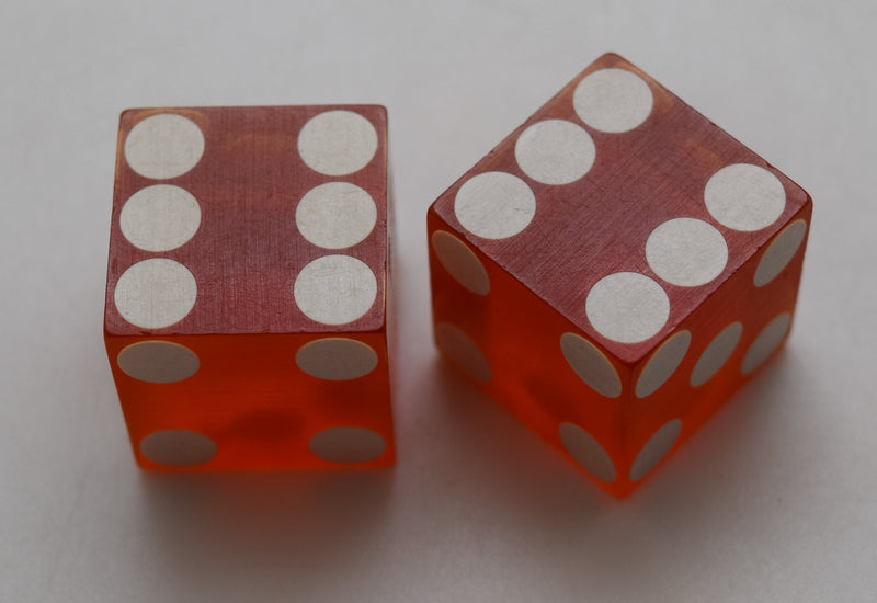 Silver Palace Casino Las Vegas Nevada Dice Pair Red