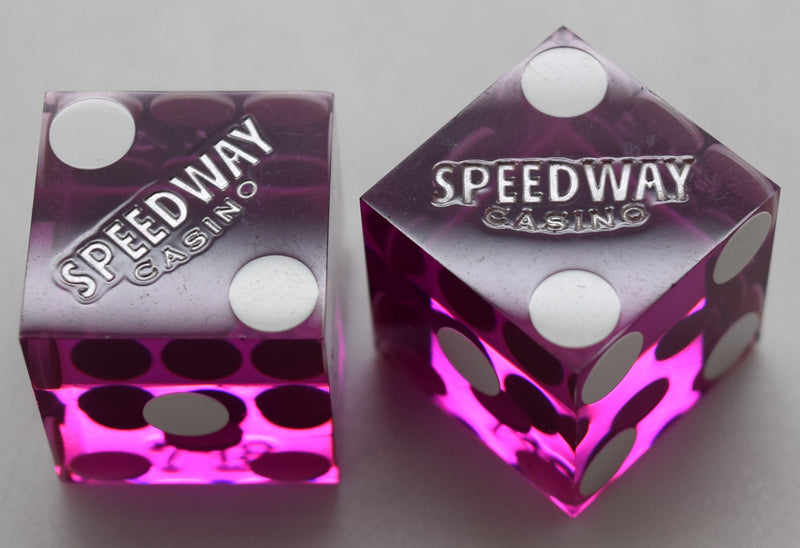 Speedway Casino Las Vegas Nevada Dice Pair Purple