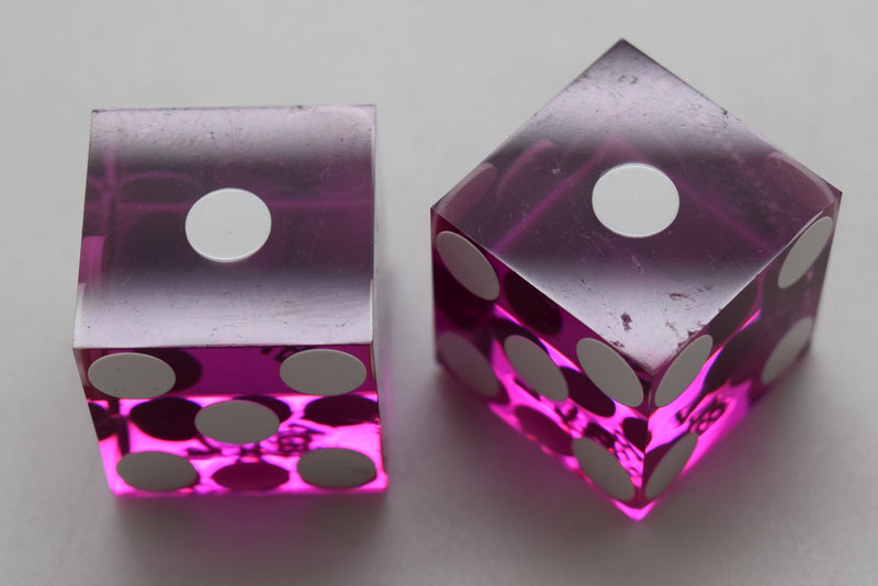 Speedway Casino Las Vegas Nevada Dice Pair Purple