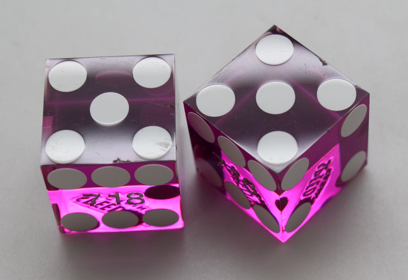 Speedway Casino Las Vegas Nevada Dice Pair Purple