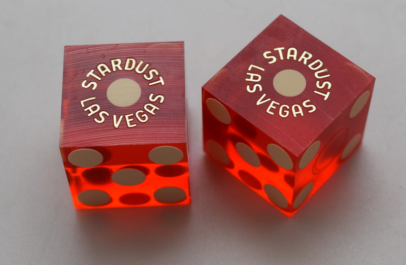 Stardust Casino Las Vegas Nevada Dice Pair Red