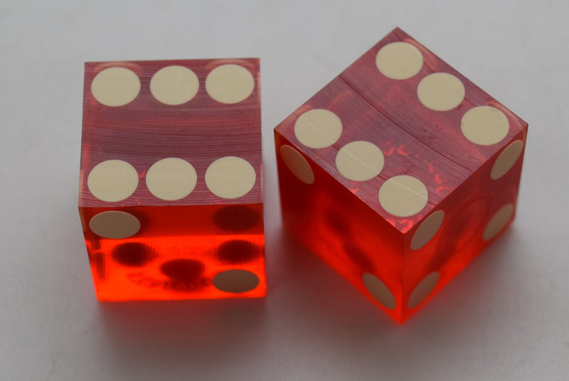 Stardust Casino Las Vegas Nevada Dice Pair Red