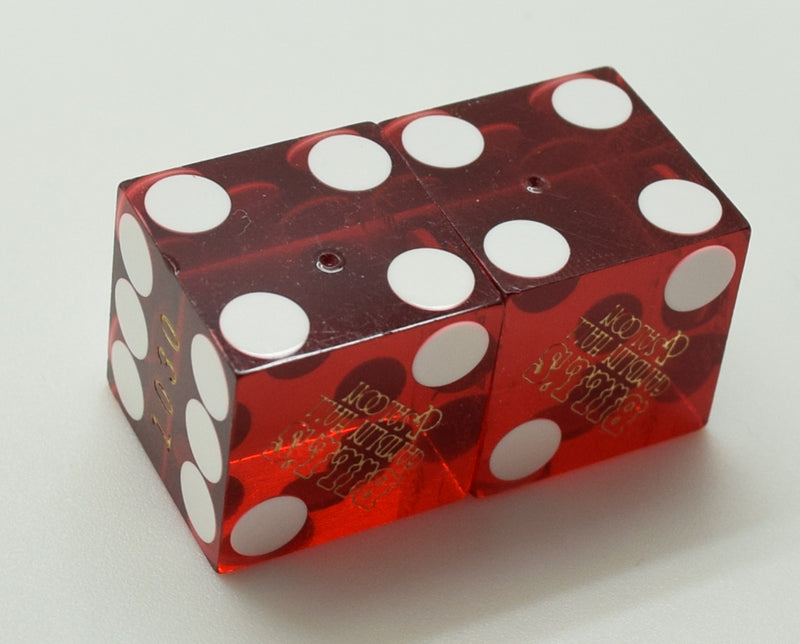 Bill's Gambling Hall & Saloon Red Dice Pair