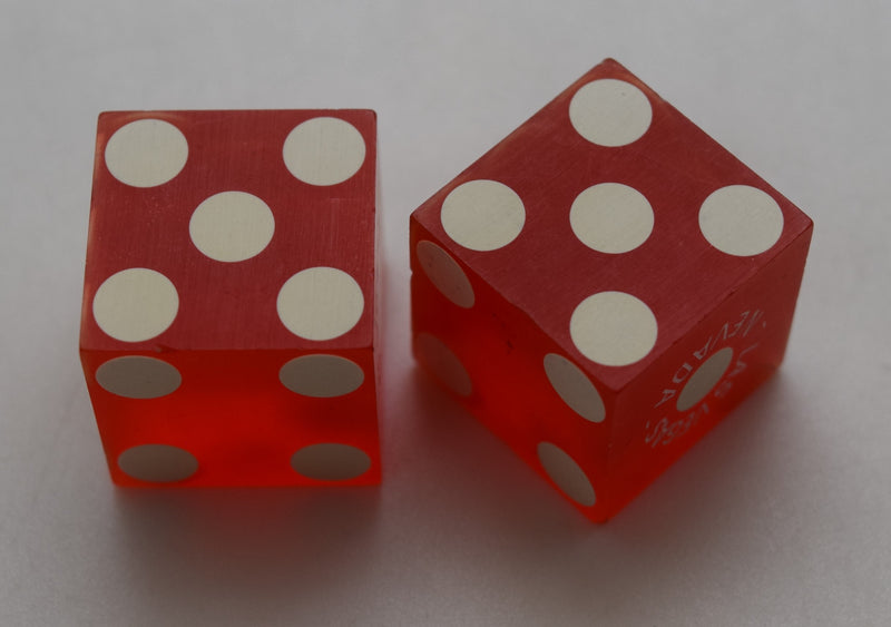 Stardust Casino Las Vegas Nevada Dice Pair Red