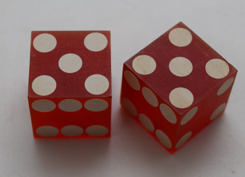 Stardust Casino Las Vegas Nevada Dice Pair Red