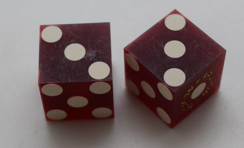 Stockman's Casino Fallon Nevada Dice Pair Red