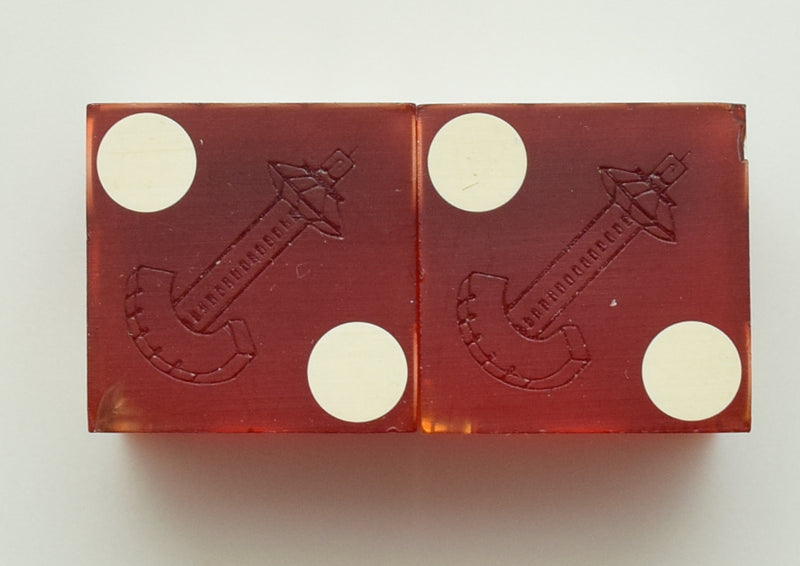 Landmark Casino Las Vegas Nevada Red Dice Pair Matching Logo 1970s