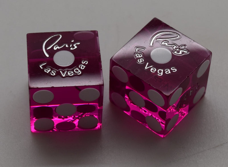 Paris Casino Las Vegas Nevada Dice Pair Purple