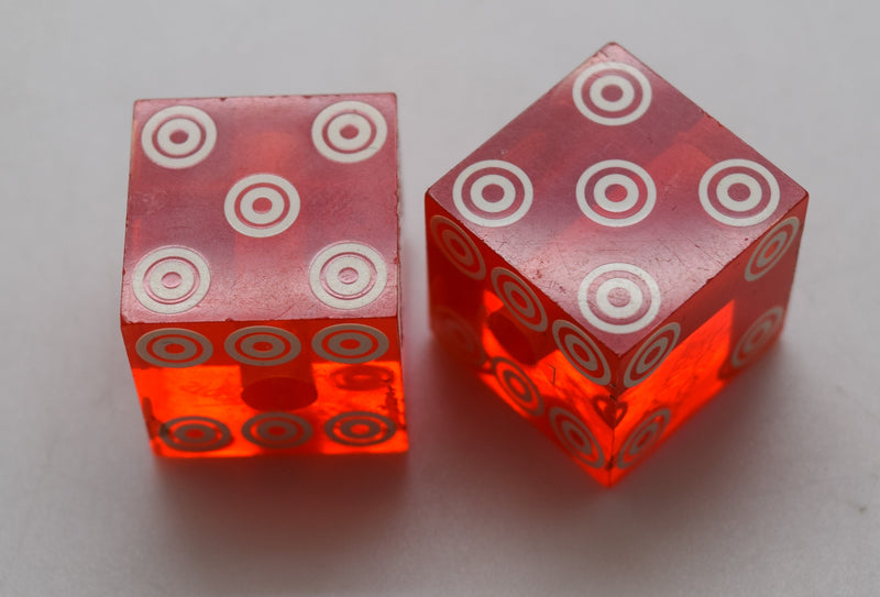 Stockmen's Hotel Elko Nevada Dice Pair Red