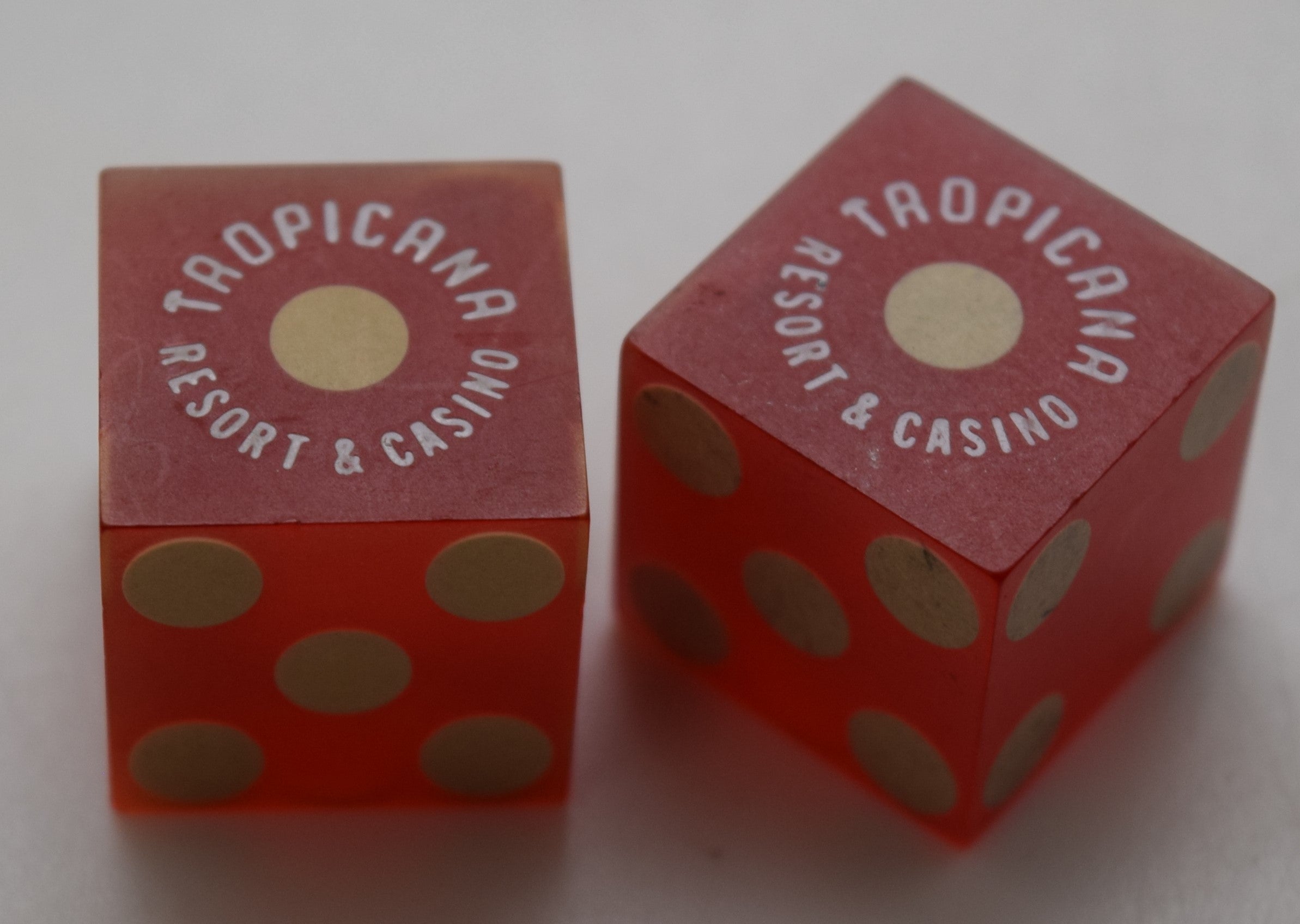 Tropicana Casino Las Vegas Nevada Dice Pair Red