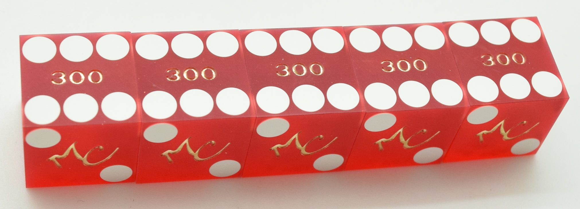 Monte Carlo Las Vegas Nevada Stick of 5 Matching Number Dice