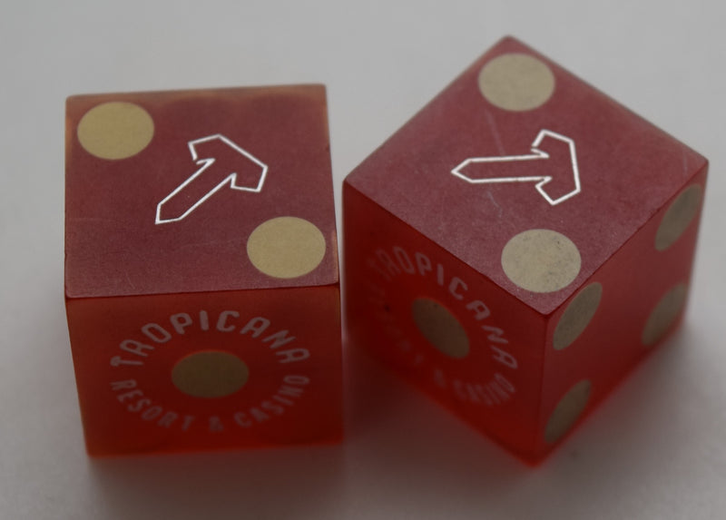 Tropicana Casino Las Vegas Nevada Dice Pair Red