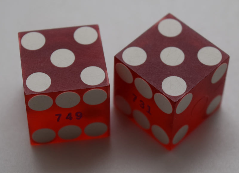 Las Vegas Club Casino Las Vegas Nevada Dice Pair Red