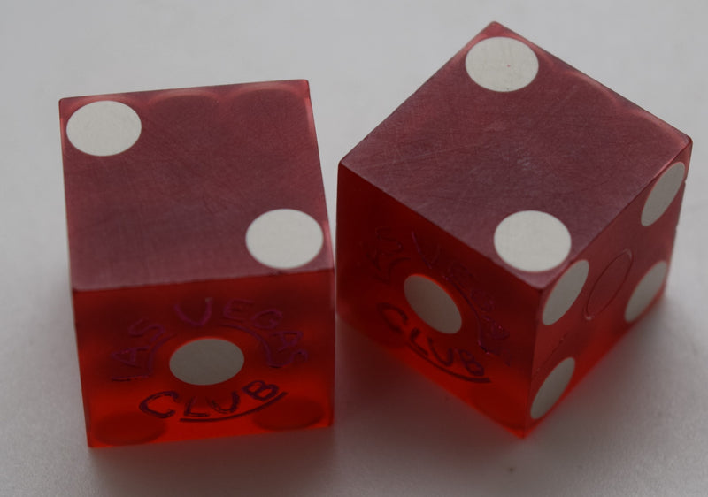 Las Vegas Club Casino Las Vegas Nevada Dice Pair Red