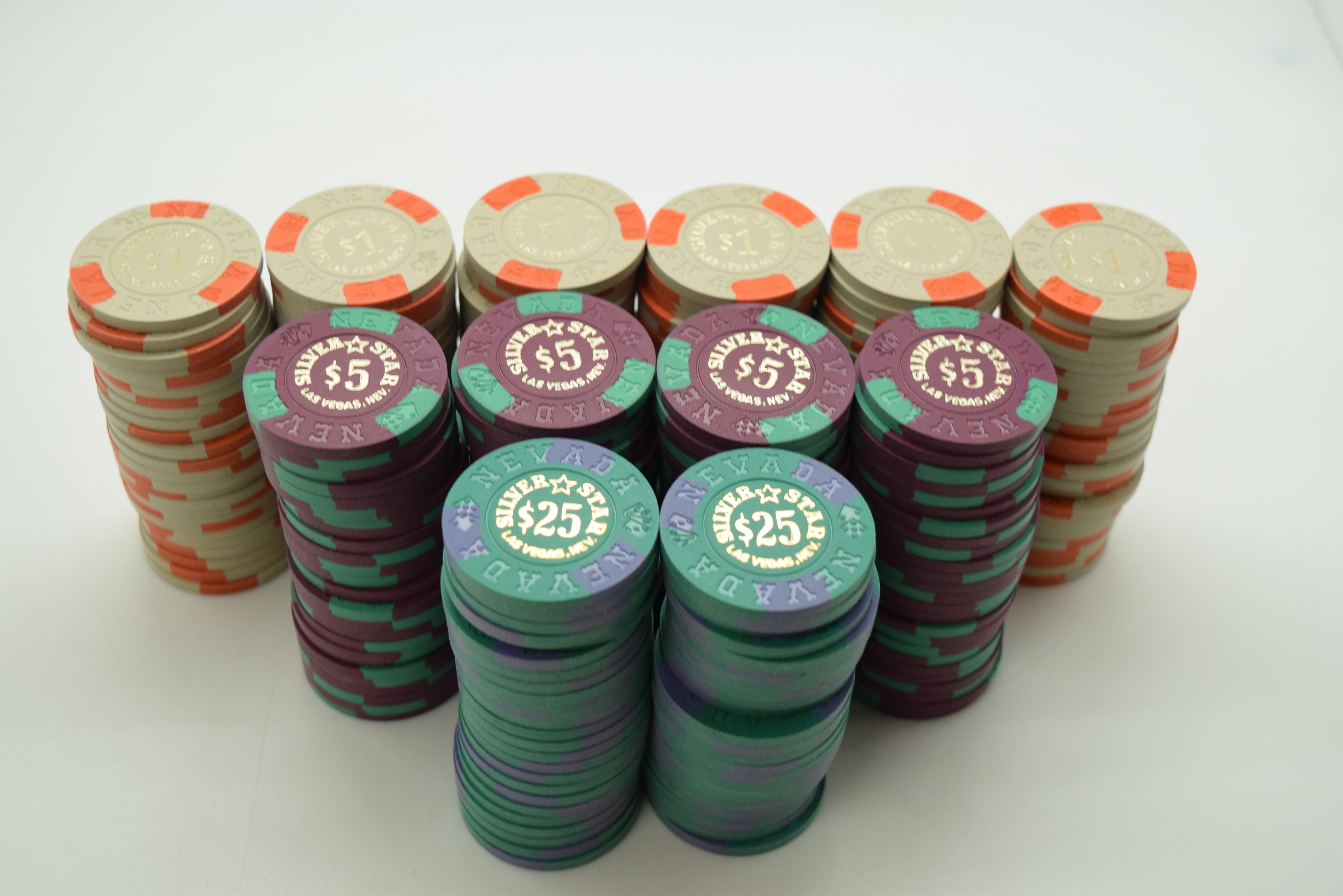 300 Silver Star Casino Las Vegas Chips Set