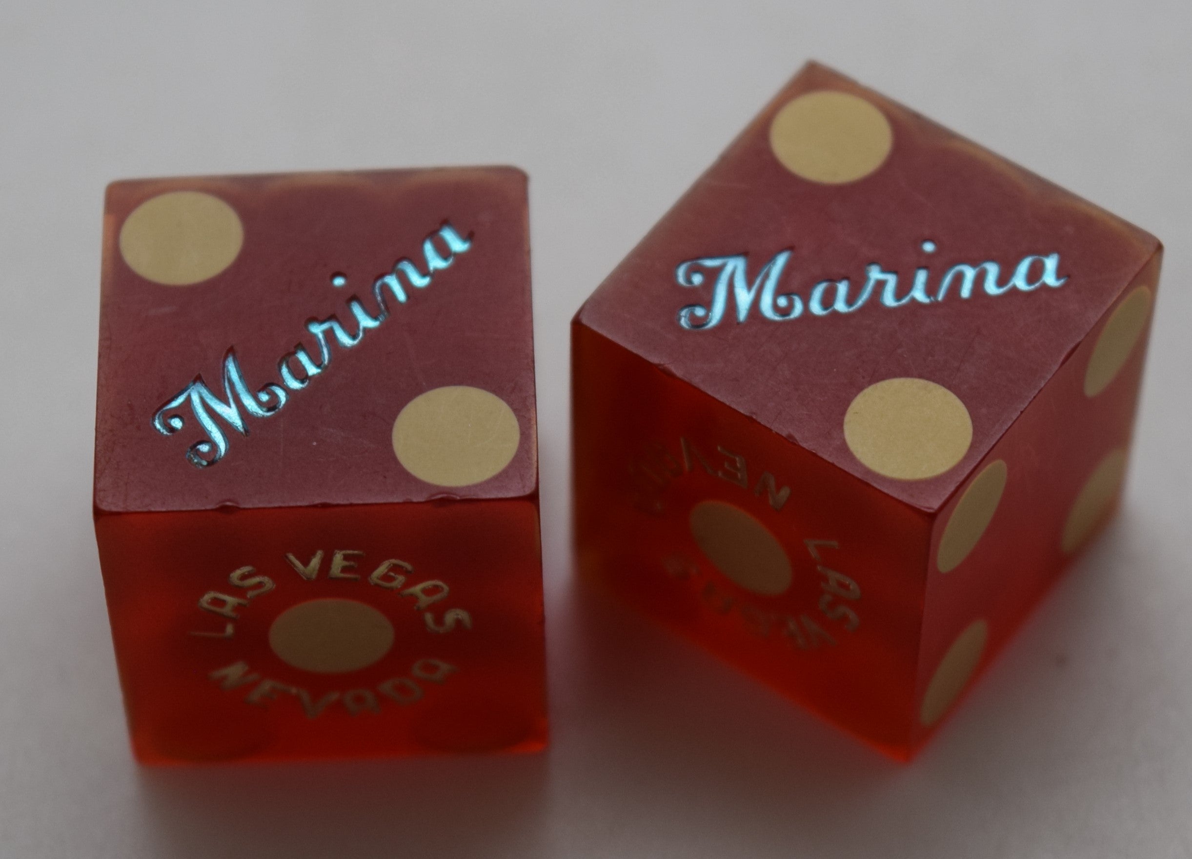 Marina Casino Las Vegas Nevada Dice Pair Red